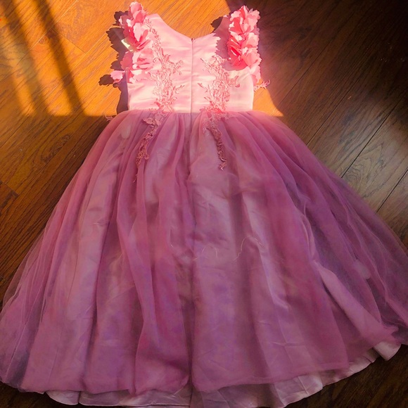 lavender pink kids dress w/ pink and silver gems - Picture 4 of 4